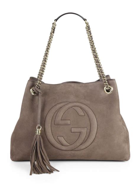 gucci handbag suede|genuine leather Gucci bags.